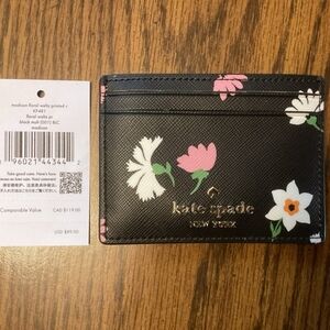 NEW Kate Spade ♠️ Madison Floral Waltz Card Holder Wallet + Kate Spade Dust Bag